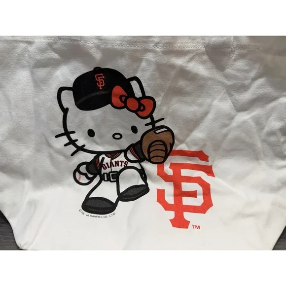 San Francisco Giants Hello Kitty canvas tote bag Limited Edition SGA Travel - Picture 2 of 7
